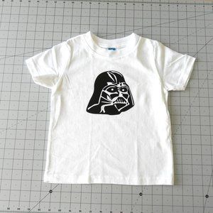 Childs 2T NWOT White T-shirt with Star Wars Darth Vader HTV Vinyl Image